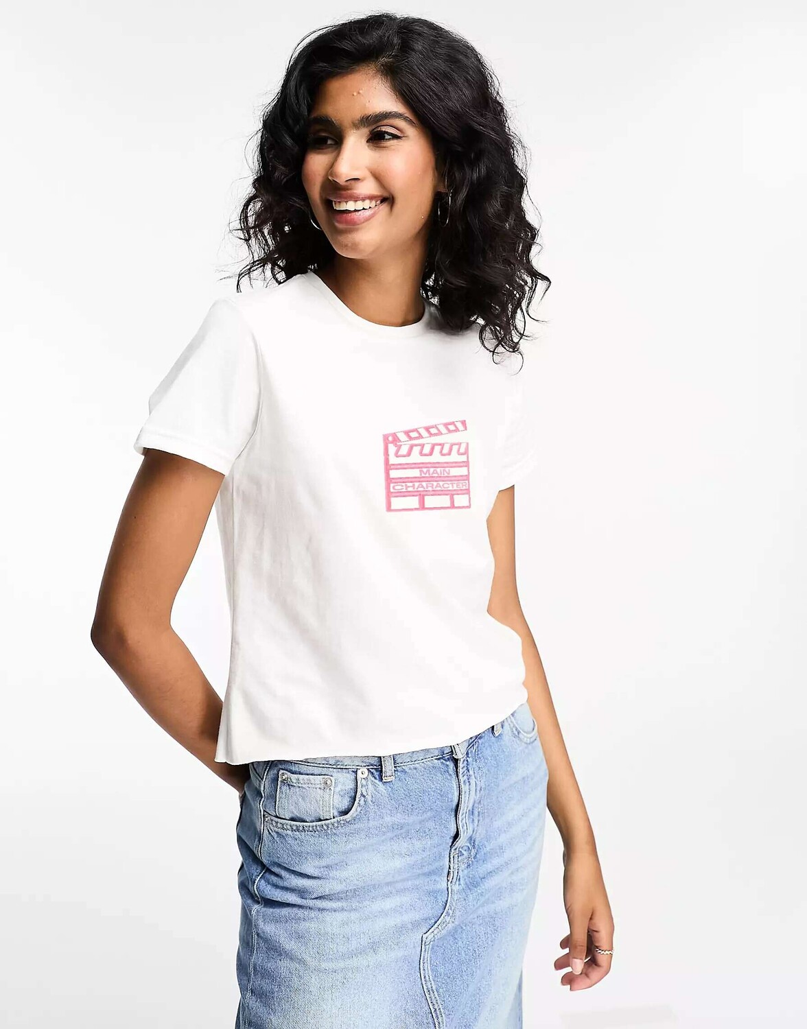 

Белая детская футболка с изображением главного героя ASOS, Белый