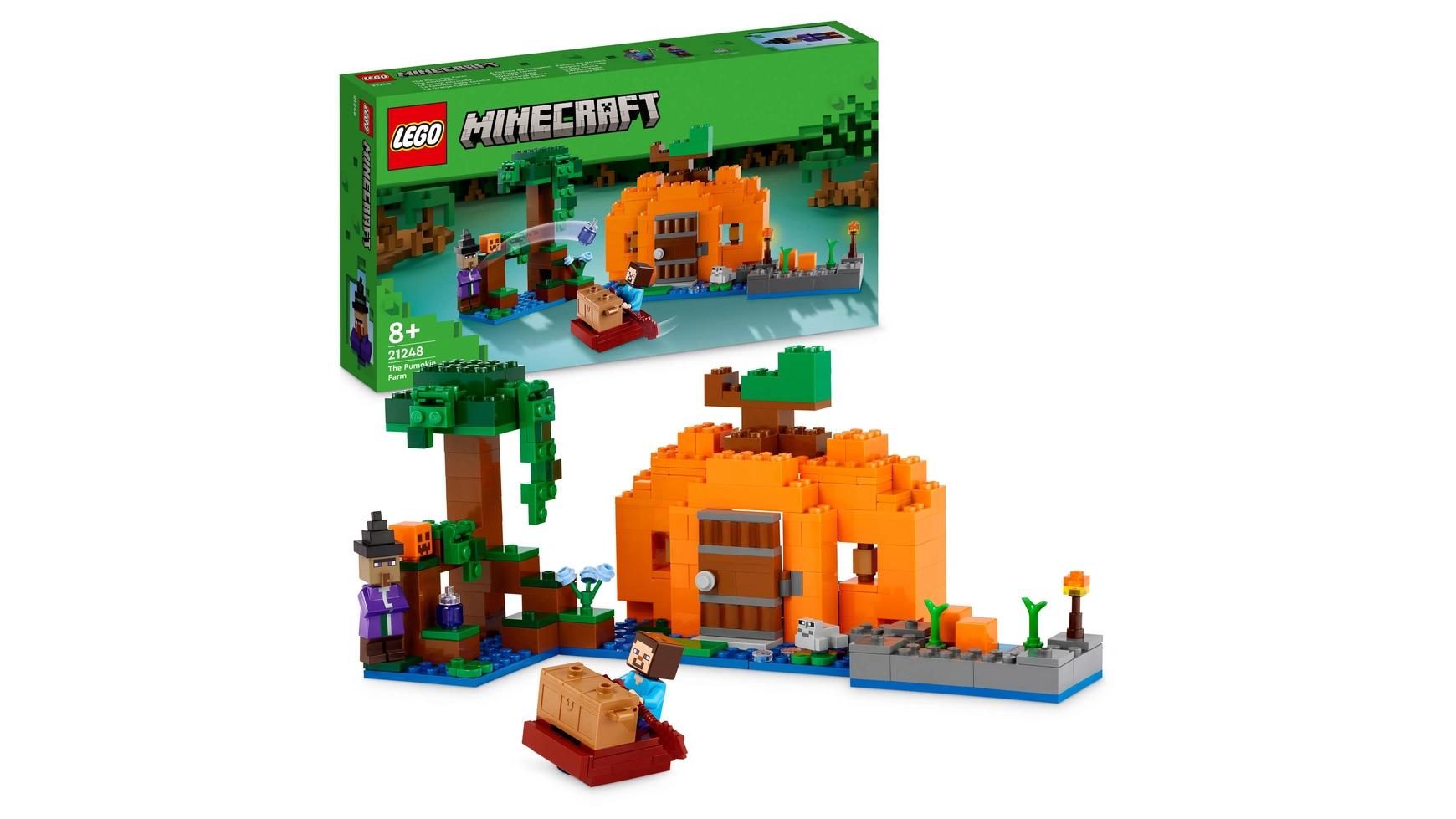 Lego Minecraft Тыквенная ферма, включая дом и фигурку Стива