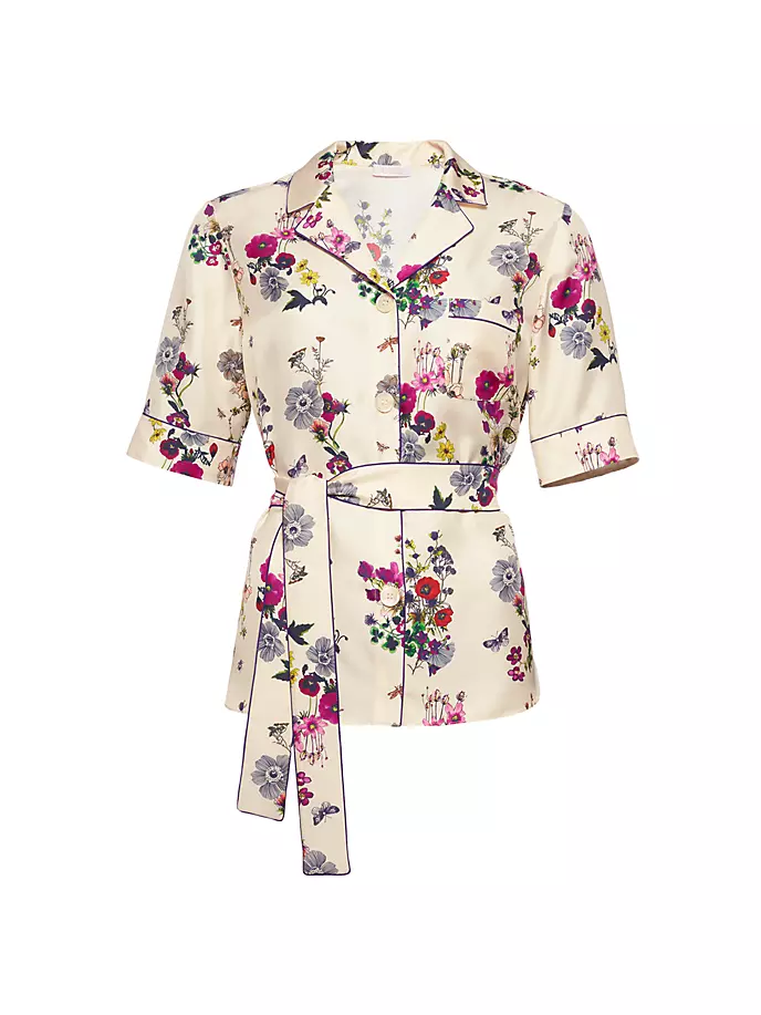 Шелковая рубашка с цветочным принтом Anemone Eres, цвет imprime herbier нагрудник baby bavoir imprime unisex bonton цвет anemone