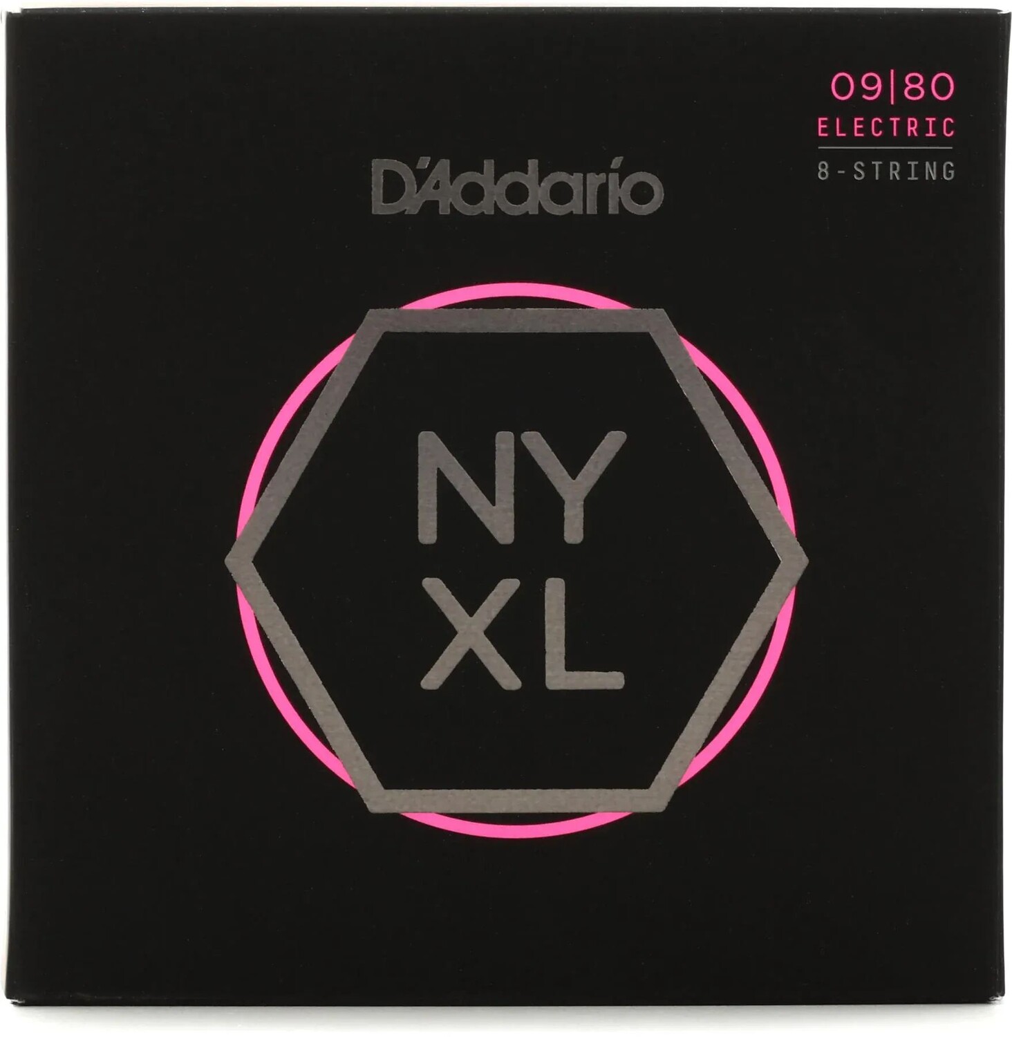 

Струны для электрогитары D'Addario NYXL0980 NYXL с никелированной обмоткой — .009-.080 Супер легкие, 8-струнные