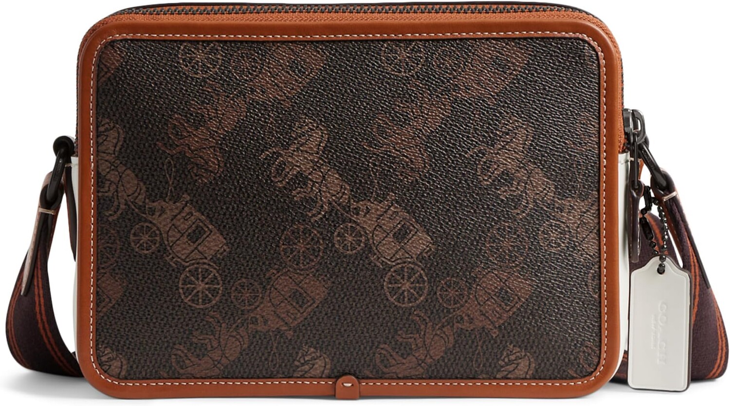 

Сумка Charter Crossbody 24 in Large Horse and Carriage COACH, цвет Truffle/Burnished Amber