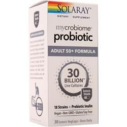 Solaray Микробиомный пробиотик для взрослых 50 плюс Формула 30 вег капсул solaray circulegs конский каштан специальная формула 120 вег капсул