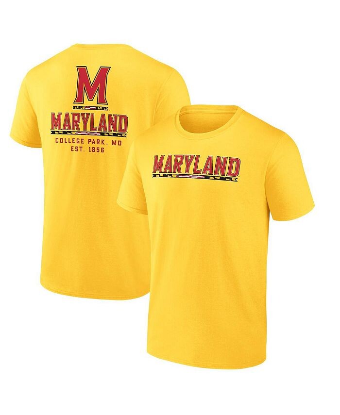 

Мужская футболка с логотипом Gold Maryland Terrapins Game Day 2-Hit Fanatics, золото