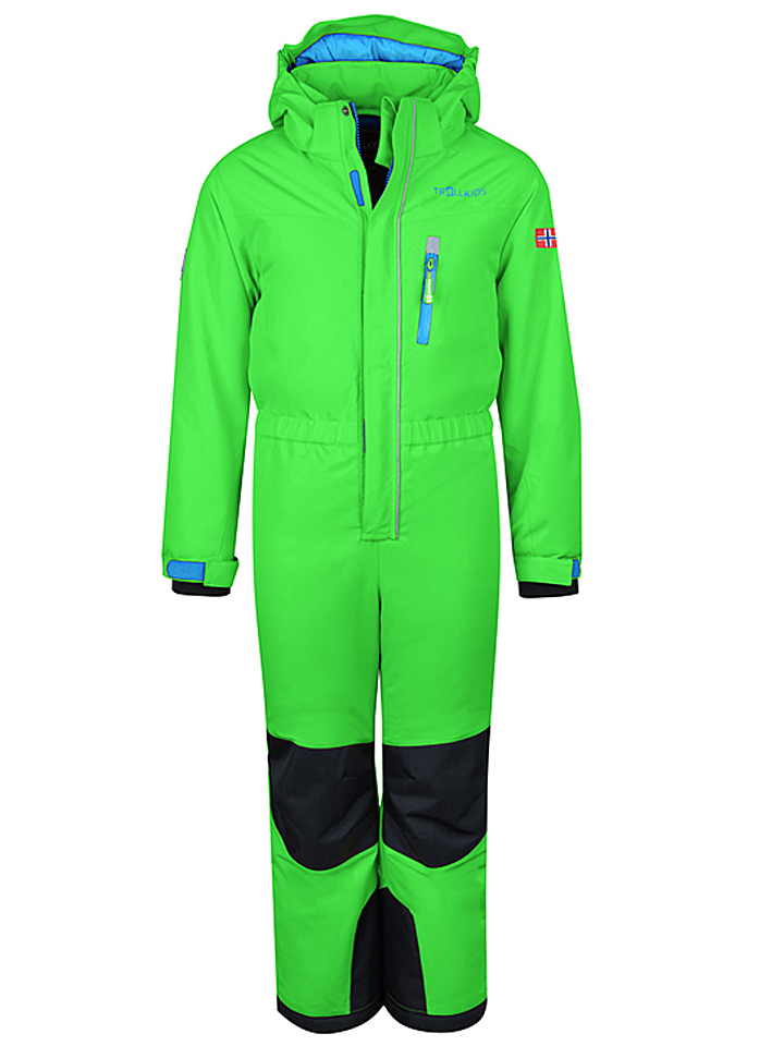 Лыжные штаны Trollkids Isfjord, светло зеленый лыжные штаны trollkids nordkapp светло коричневый