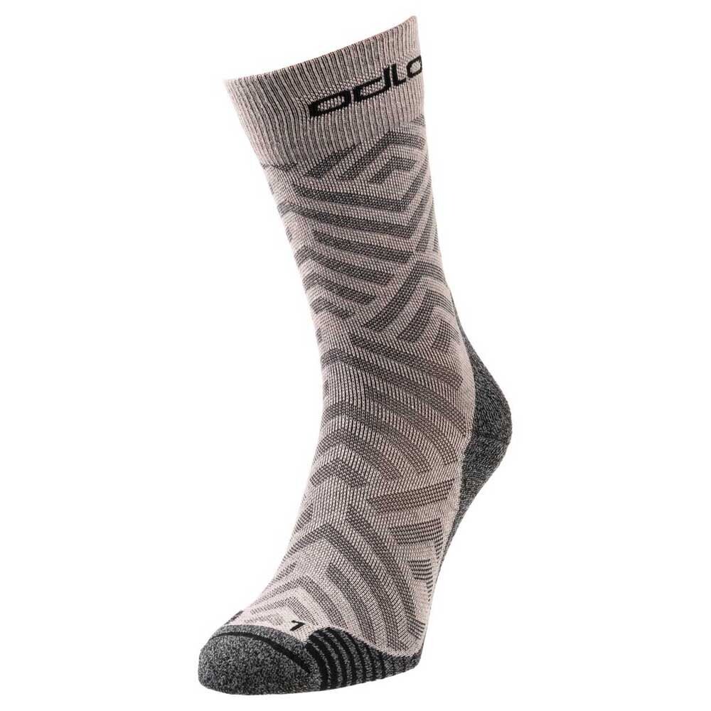

Носки Odlo Crew Ceramicool Hike Graphic Long, бежевый