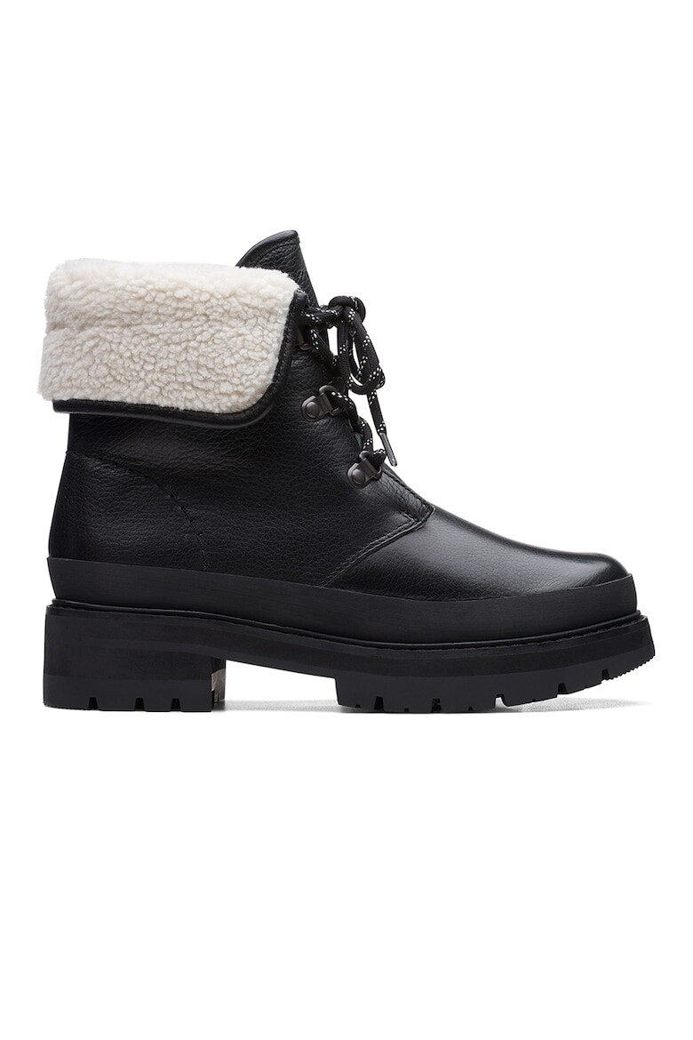 

Кожаные ботинки на массивном каблуке Clarks, черный