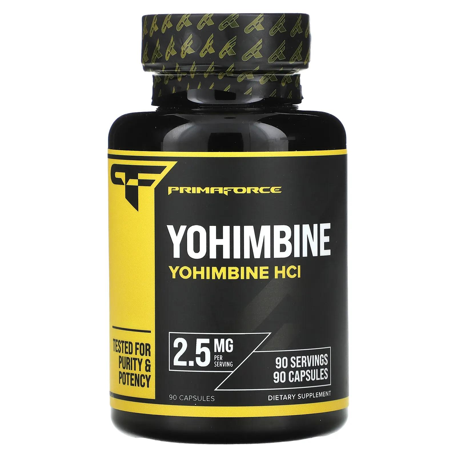 Primaforce Yohimbine HCl 2,5 мг 90 вегетарианских капсул