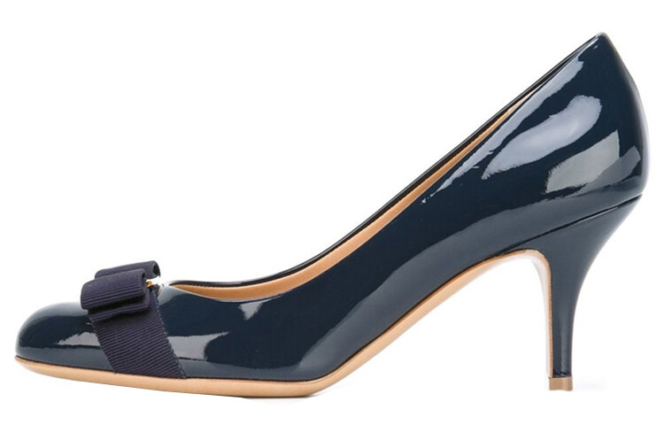

Туфли на высоком каблуке женские синие Ferragamo