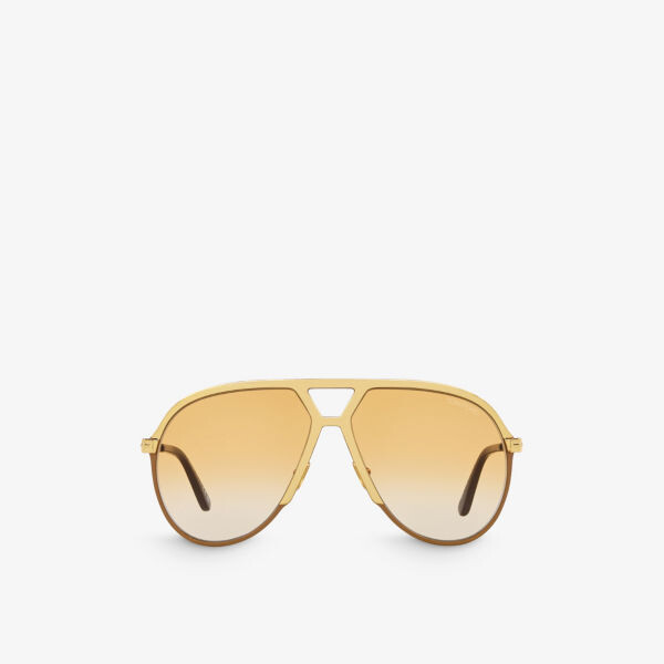 

Tr001674 xavier солнцезащитные очки в металлической оправе-авиаторе Tom Ford, желтый