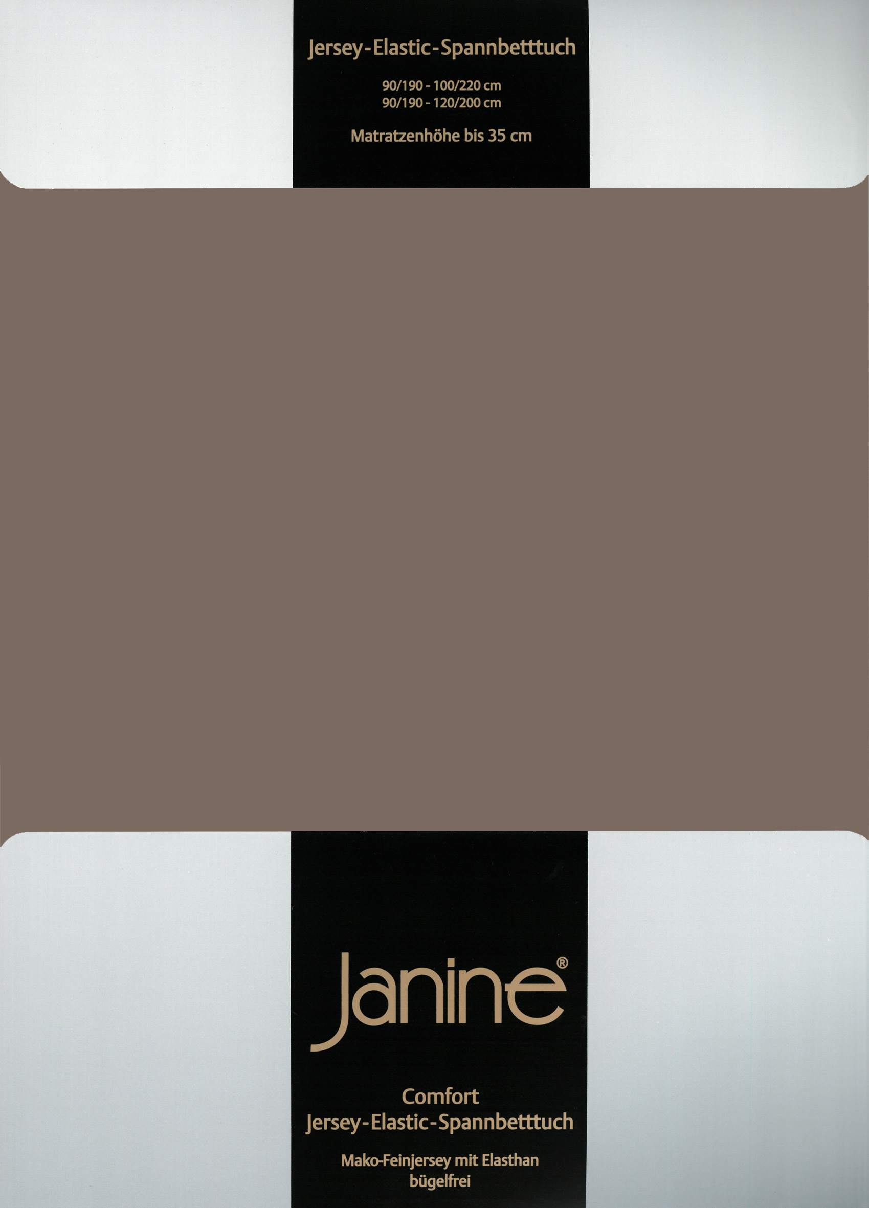 Простыня Janine Elastic Jersey, цвет capuccino простыня janine elastic jersey морской