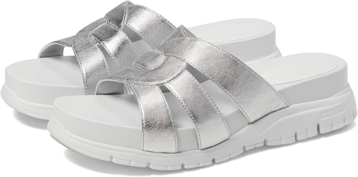 

Сандалии на плоской подошве Zerogrand Slotted Slide Cole Haan, цвет Silver Talca