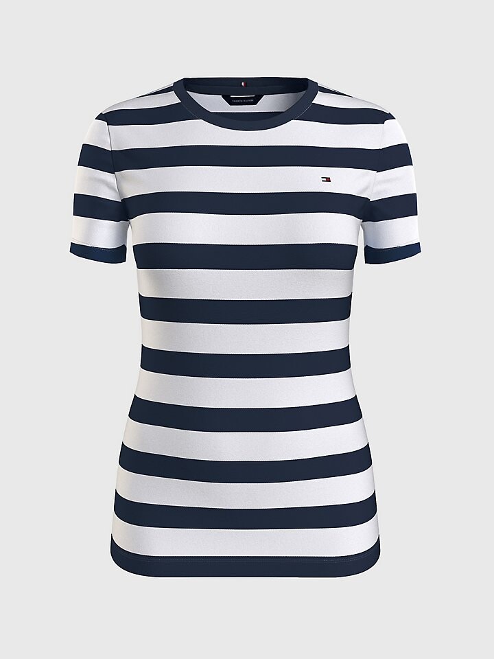 

Любимая полосатая футболка с круглым вырезом Tommy Hilfiger