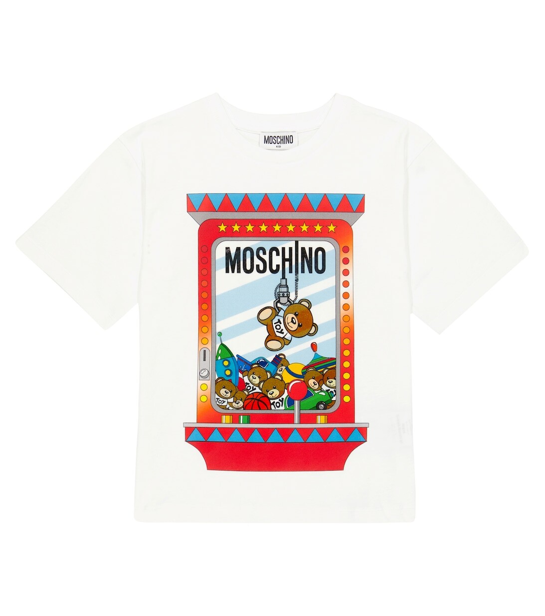 

Хлопковая футболка с принтом Moschino, белый