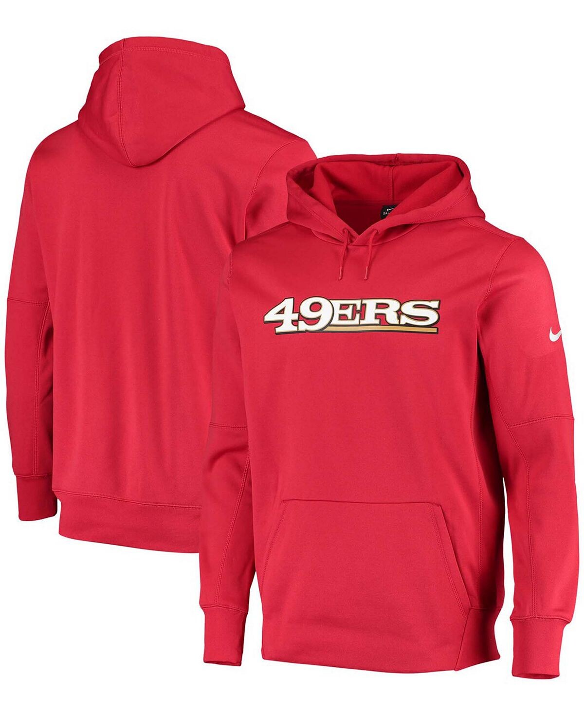 

Мужской пуловер с капюшоном Scarlet San Francisco 49Ers Wordmark Performance Nike