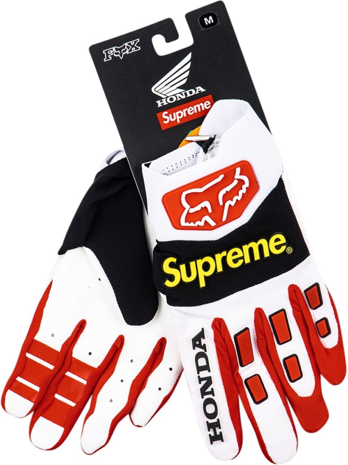 

Supreme перчатки из коллаборации с Honda Fox, красный