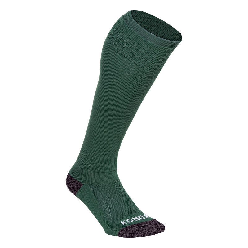 цена Носки для хоккея на траве FH500 женские/мужские зеленые KOROK, цвет gruen