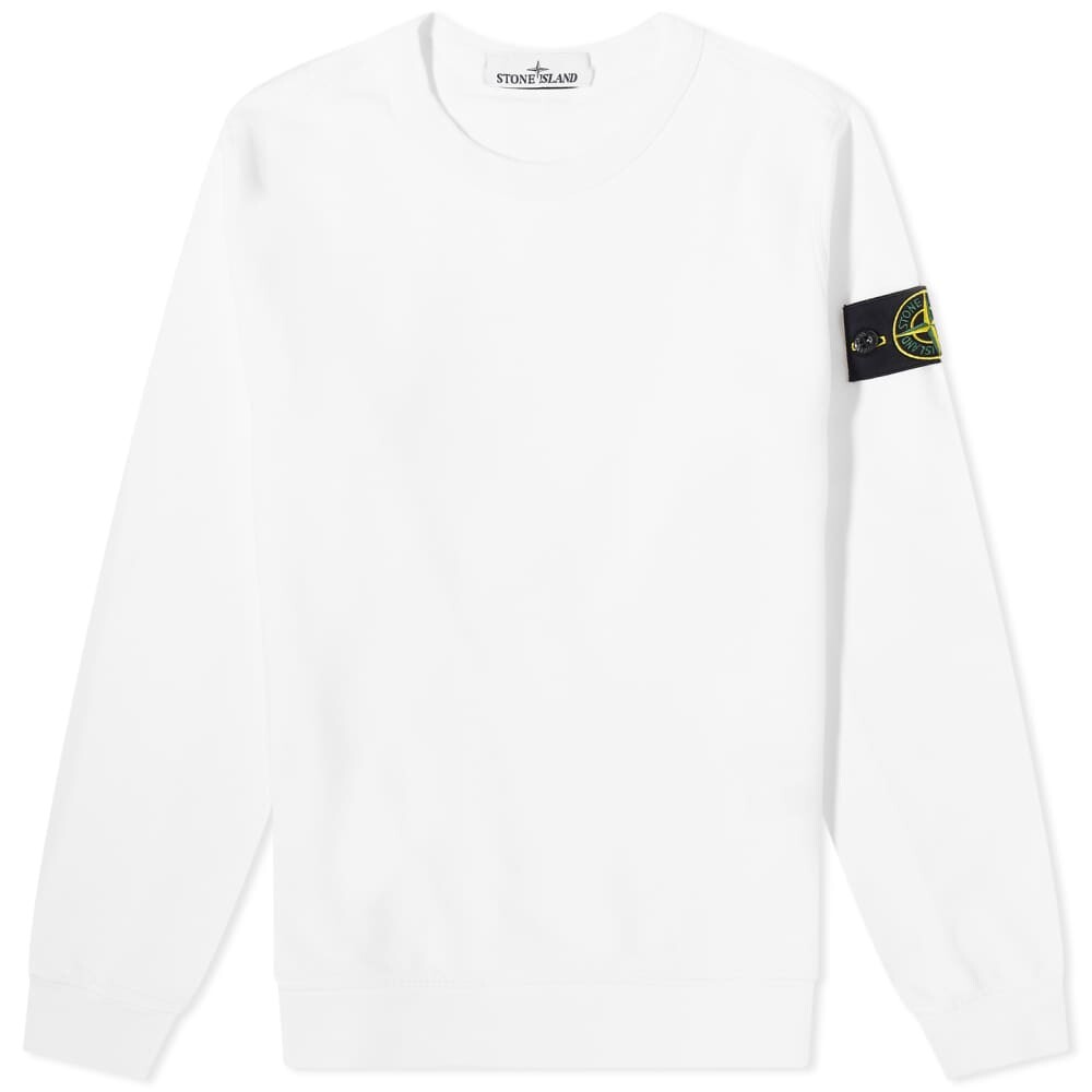 

Свитшот для экипажа Stone Island, окрашенная в одежду, белый