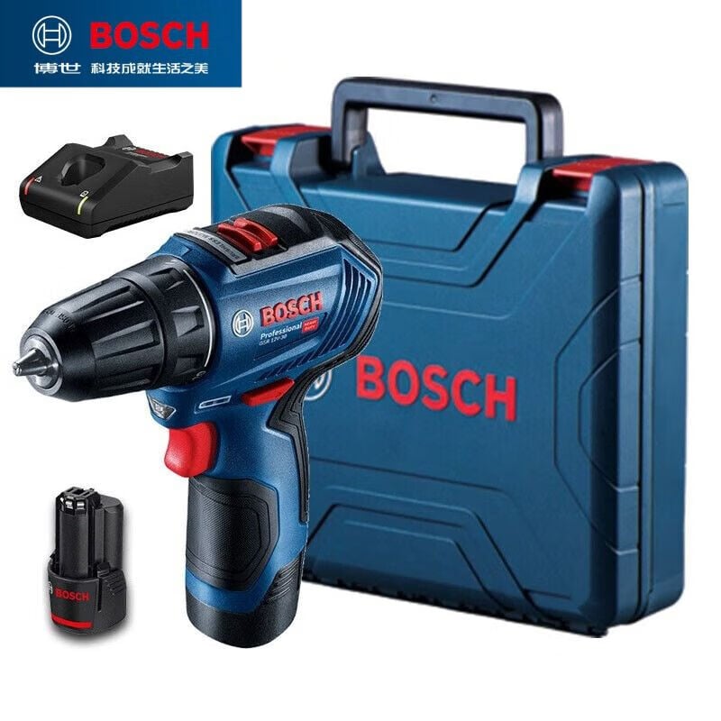 Дрель электрическая Bosch, Отвертка GSR12V-30 + аккумулятор, зарядное устройство, кейс