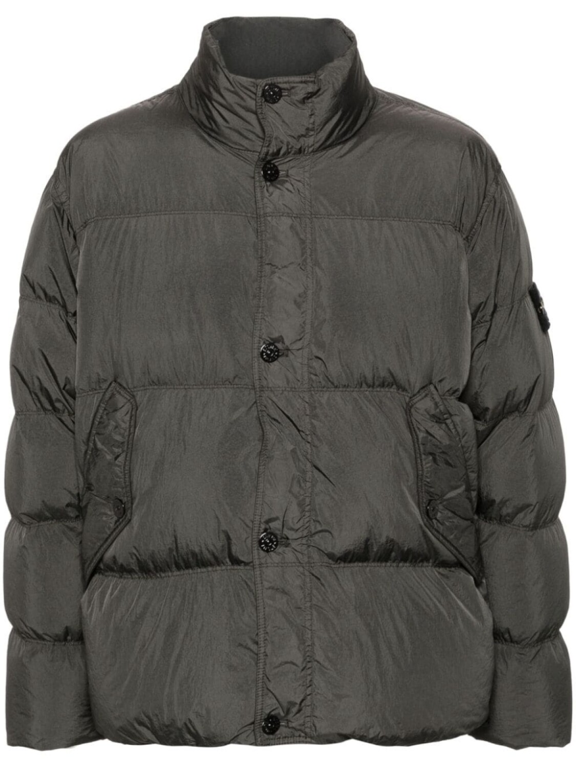 

Stone Island пуховик с нашивкой Compass, серый