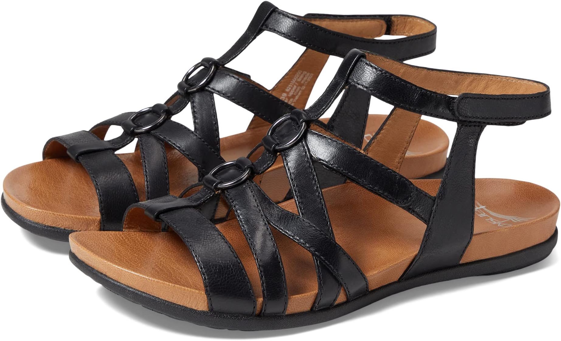 

Сандалии на плоской подошве Jolene Dansko, цвет Black Glazed