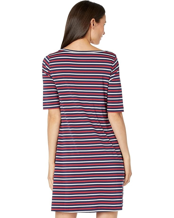 

Платье Vineyard Vines Striped Sankaty Swing Dress, цвет Deep Bay/Resort Red