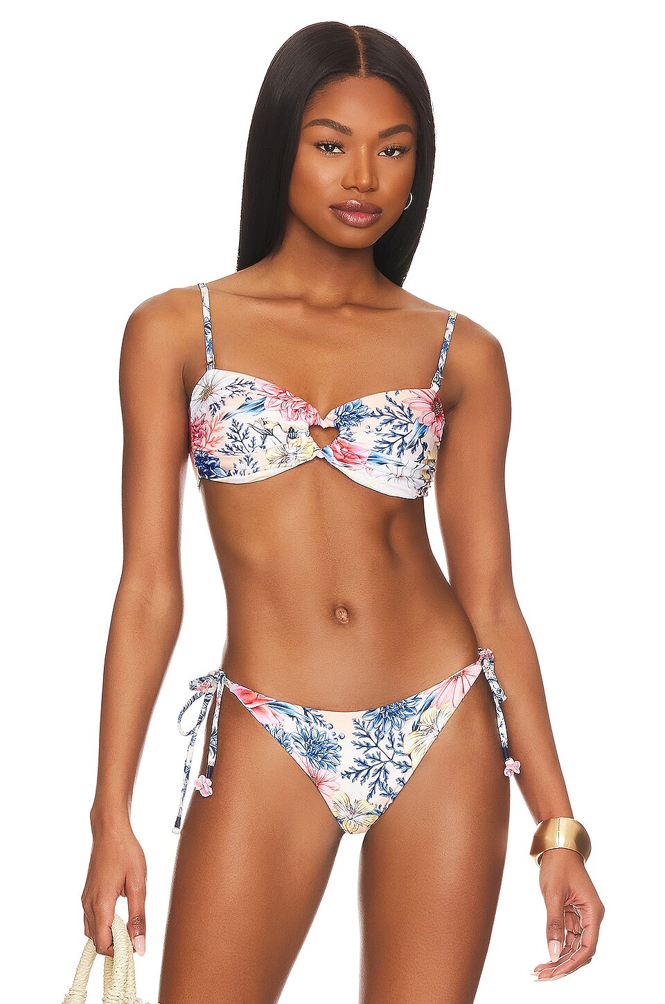 цена Топ бикини Agua Bendita Talia Bandeau, цвет Ross Multicolor