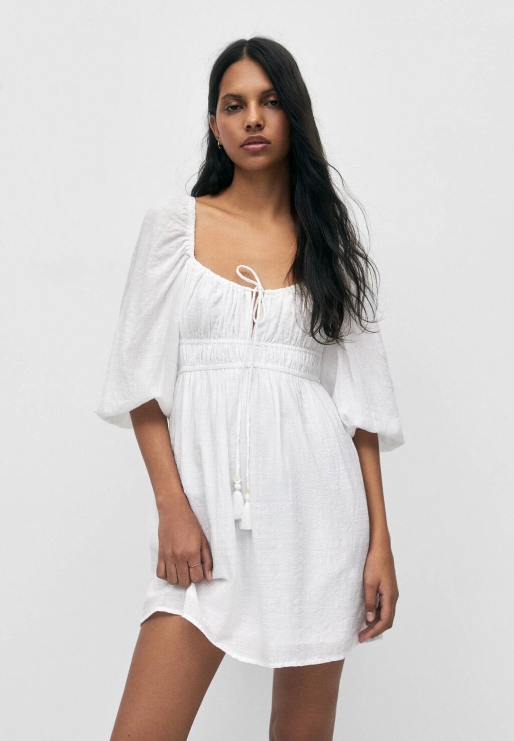 

Летнее платье PULL&BEAR, белый