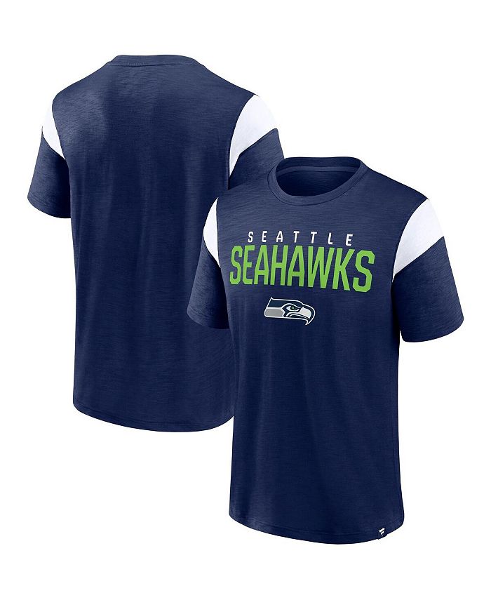 

Мужская футболка темно-синего цвета с логотипом College, белая футболка Seattle Seahawks Home Stretch Team Fanatics, синий