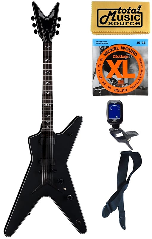 Электрогитара Dean ML SEL FL BKS Select Guitar, Black Satin, Bundle