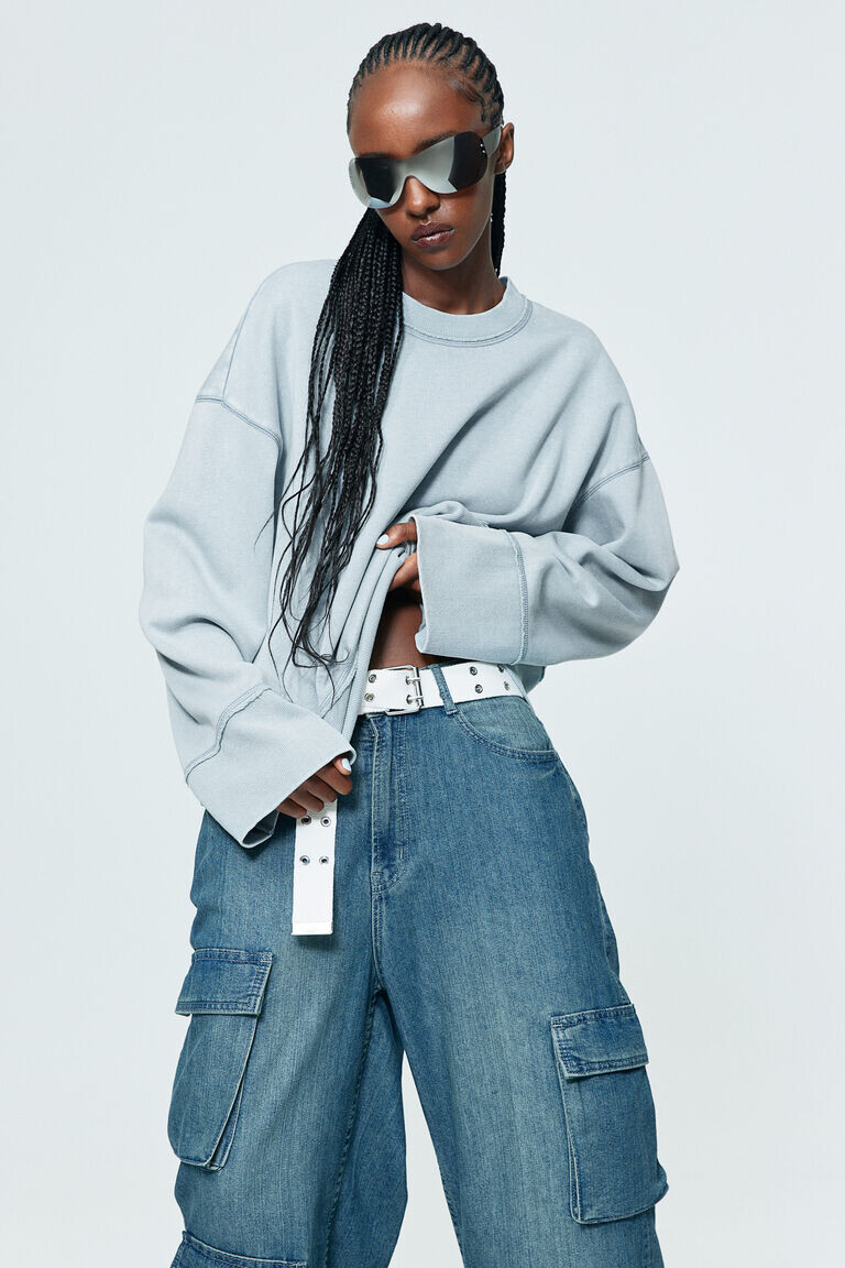 

Толстовка оверсайз H&M, синий