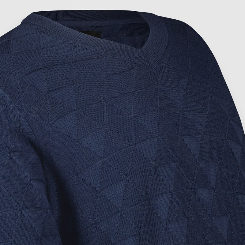 

Пуловер Twinlife Knit Structure Crew, синий