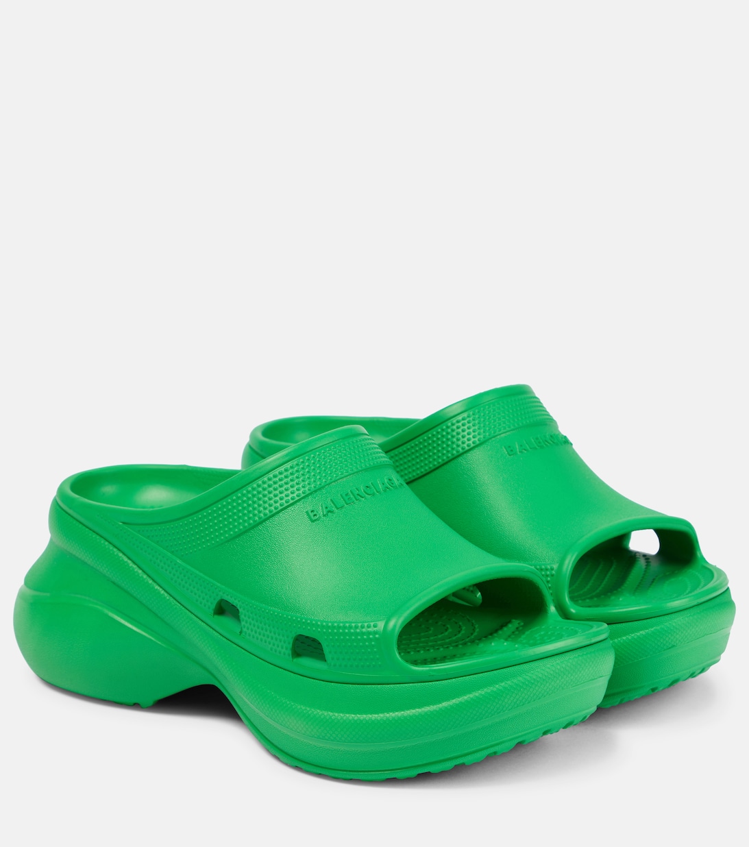Резиновые мюли Pool Crocs Balenciaga, зеленый