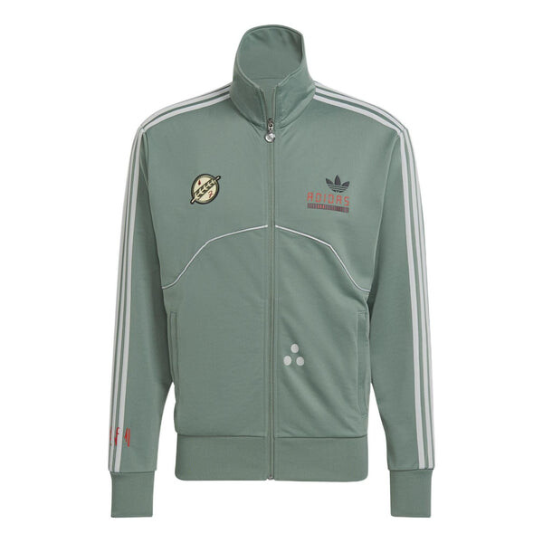 

Куртка Men's adidas originals x Star War Crossover Boba Fett Fb Tt Starwars Embroidered Side Stripe Sports Jacket Green, мультиколор