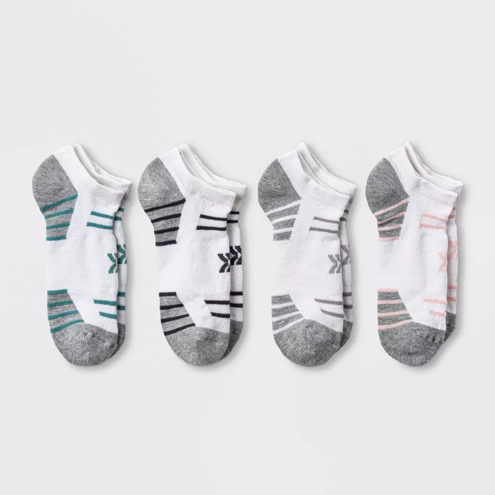 

Женские полосатые мягкие носки 4 пары No Show Athletic Socks - All In Motion