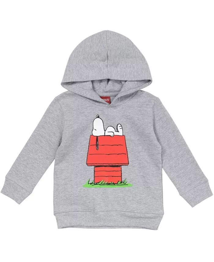 

Флисовый пуловер с капюшоном Snoopy для мальчиков для малышей Peanuts, серый