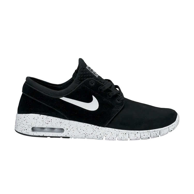 

Кроссовки Nike Stefan Janoski Max Leather 'Black White', черный