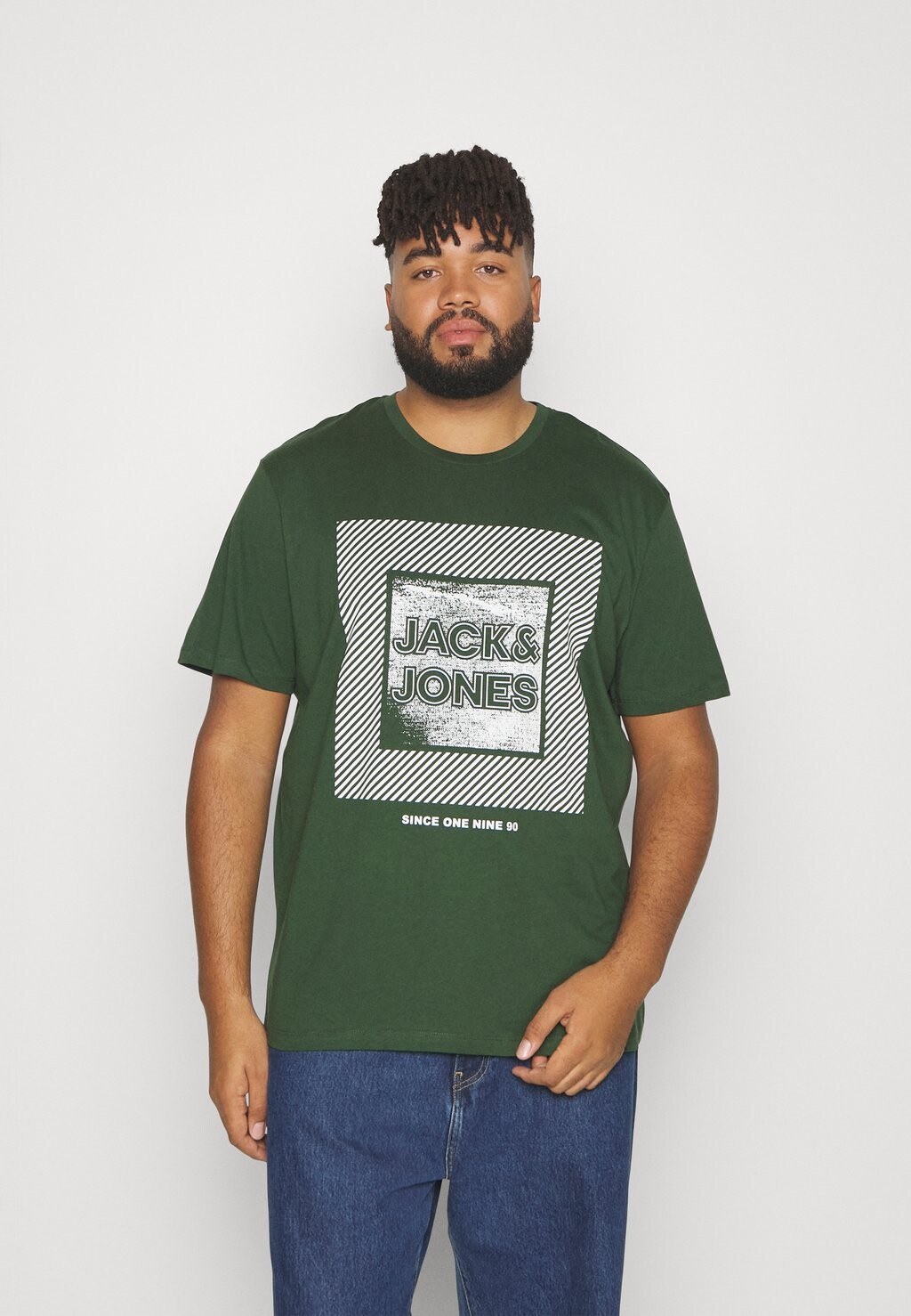 

Футболка с принтом Jack & Jones, темно-зеленый