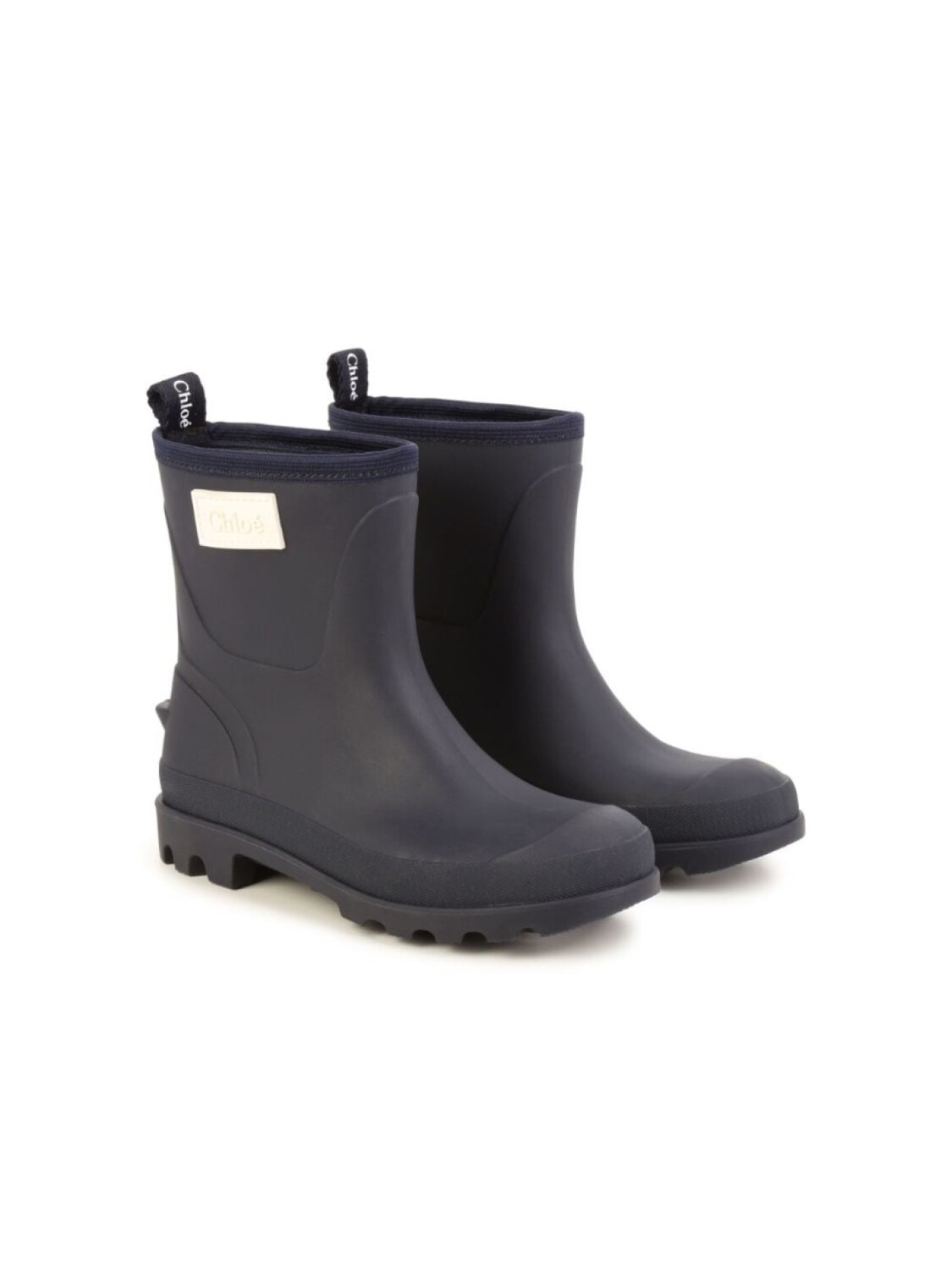 

Резиновые сапоги с нашивкой-логотипом Chloé Kids, черный