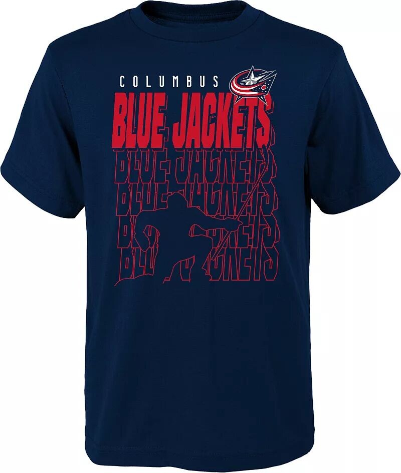 

Outerstuff Молодёжная НХЛ Columbus Blue Jackets Темно-синяя футболка Celly Time
