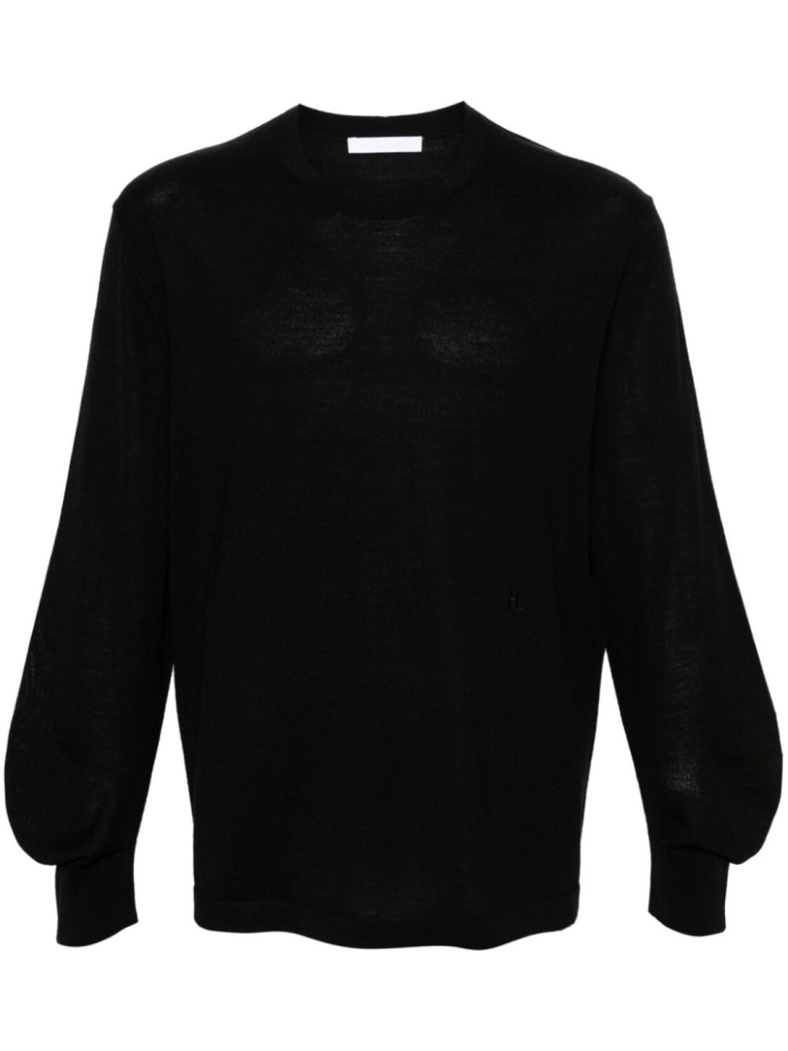 

Джемпер тонкой вязки с фигурными рукавами Helmut Lang, черный
