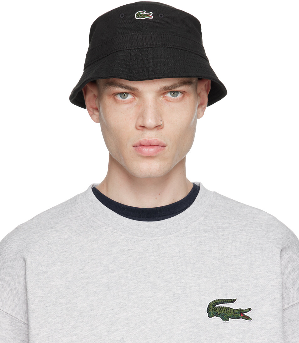 

Черная панама унисекс из органического хлопка Lacoste