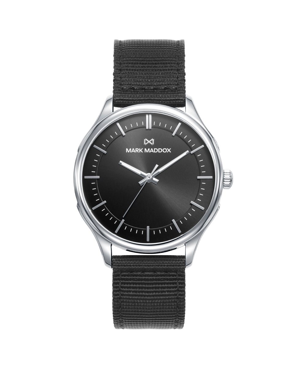 Мужские часы Greenwich, стальной корпус, черный нейлоновый ремешок Mark Maddox, черный унисекс смарт часы vivomove 3 style с черным нейлоновым ремешком 24 1 мм garmin черный
