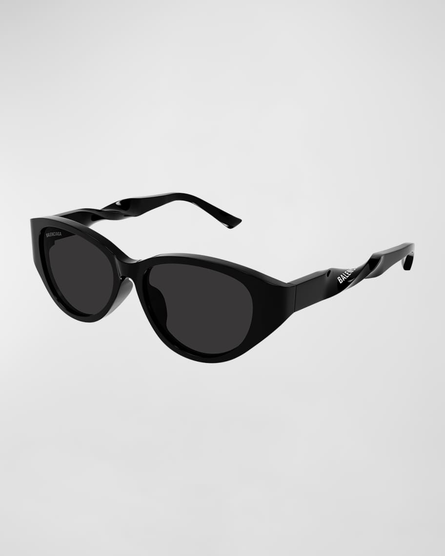 

Круглые витые солнцезащитные очки из ацетата Balenciaga