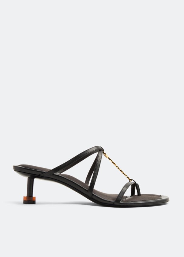 

Сандалии Jacquemus Les Sandales Basses Pralu, черный