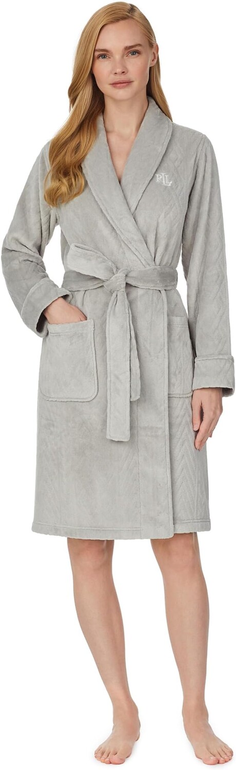 

Халат Recycled So Soft Shawl Collar Robe LAUREN Ralph Lauren, серый
