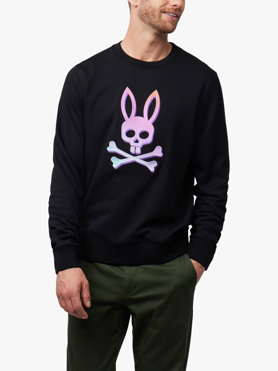 

Толстовка с графическим принтом Bloomington Psycho Bunny, черный/мульти
