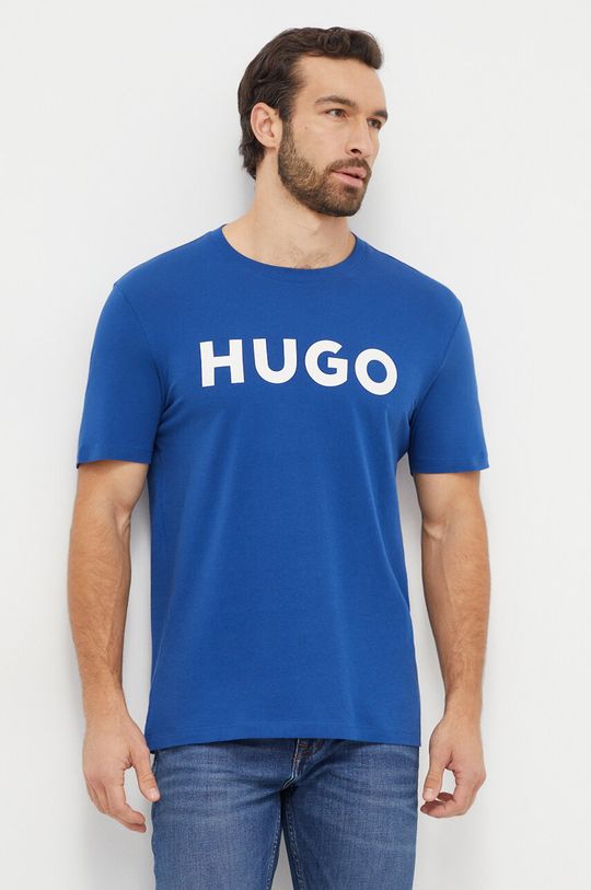 Хлопковая футболка HUGO Hugo, синий