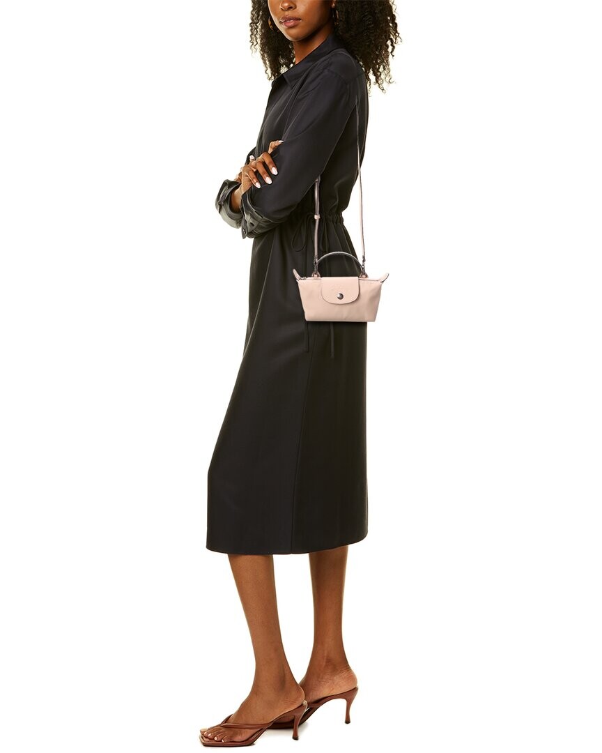

Кожаная сумка Longchamp Le Pliage Xtra XS, розовый