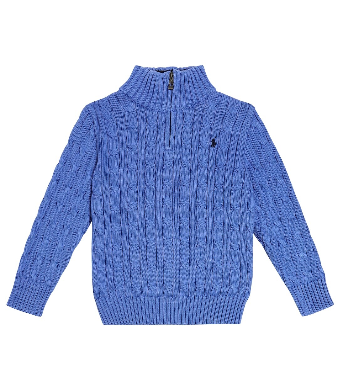 

Хлопковый свитер косой вязки Polo Ralph Lauren Kids, синий