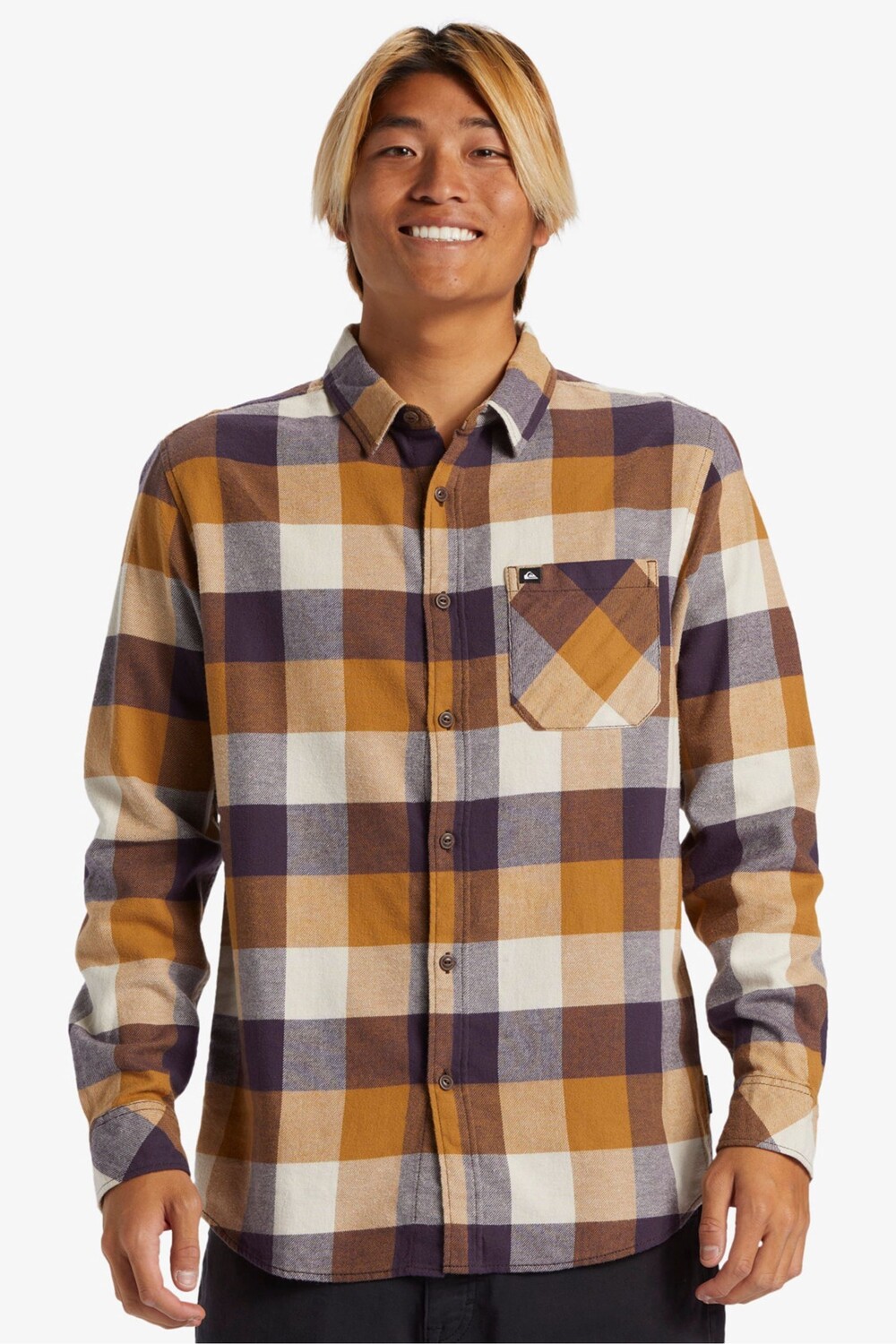 

Фланель в клетку Motherfly рубашка Quiksilver, коричневый